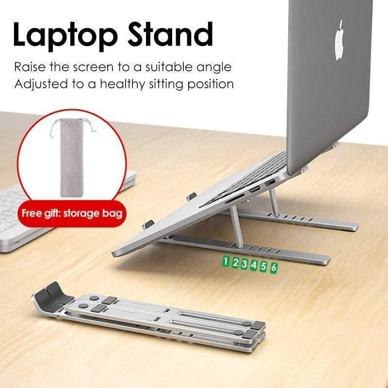 Adjustable Aluminum Laptop Riser – X Style