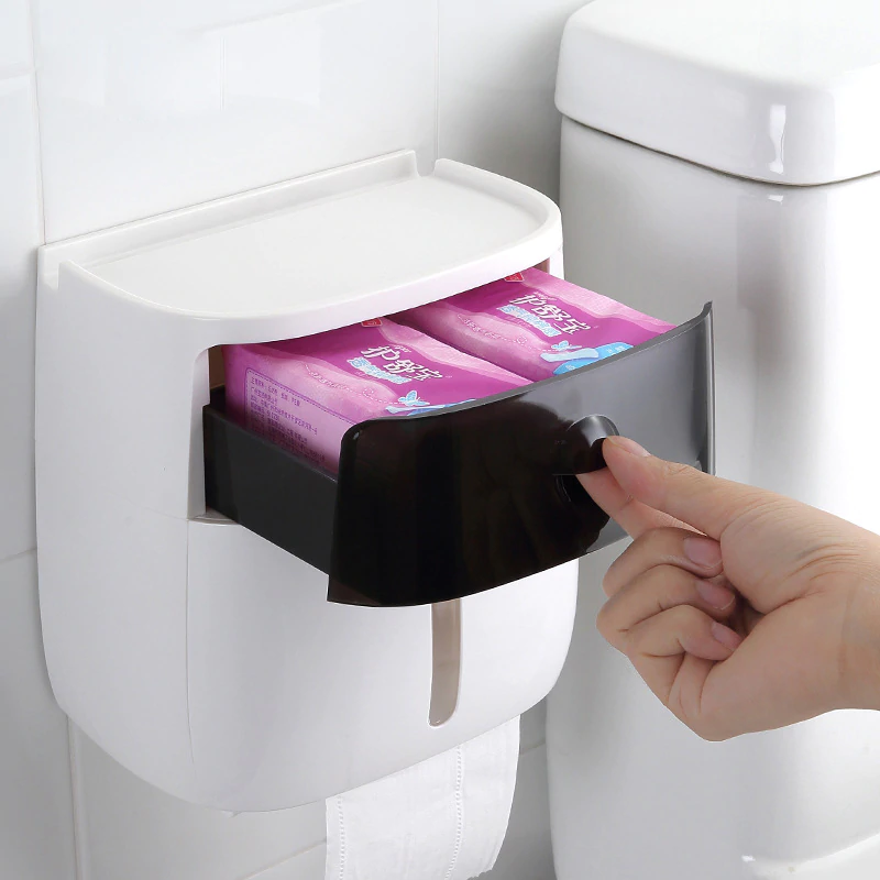 Wall-Mount Waterproof Toilet Paper Holder
